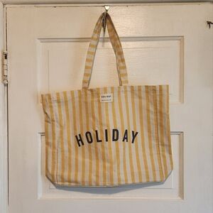 Sezane Yellow Striped Tote